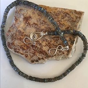 Labradorite And Fine Silver Necklace